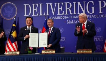 Tailandia y Camboya firman la paz en Malasia en presencia de Trump