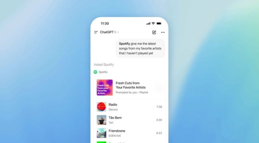 ChatGPT se vuelve compatible con 'apps' como Spotify y Booking: así funciona
