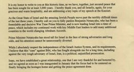 Trump pide por carta al presidente de Israel que indulte preventivamente a Netanyahu