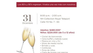 NH Collection Royal Teleport revive los 80’s y 90’s en una inolvidable Noche de Año Nuevo en Bogotá