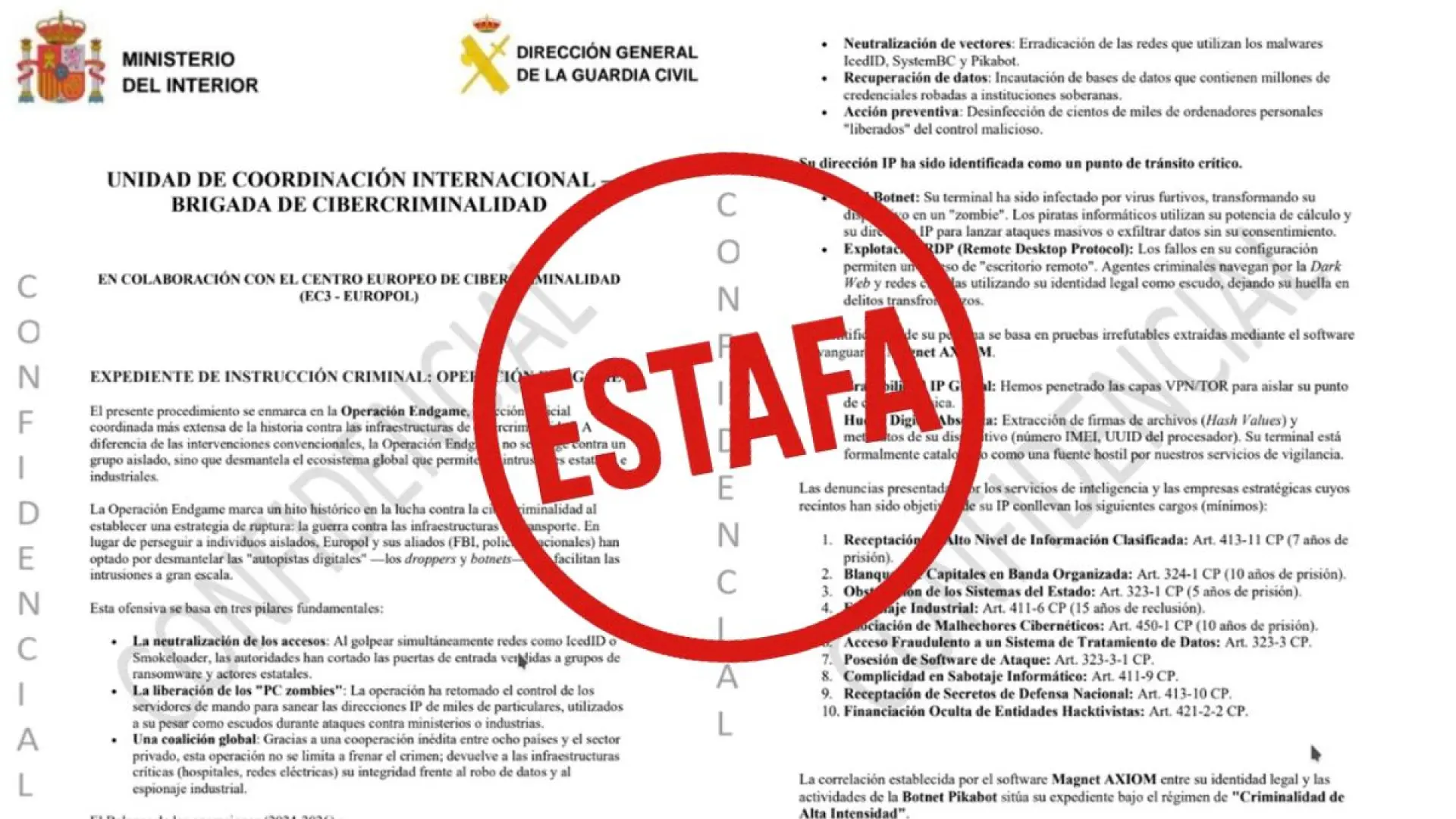 Alerta por una nueva estafa que suplanta al Ministerio de Justicia y a la Audiencia Nacional para robarte