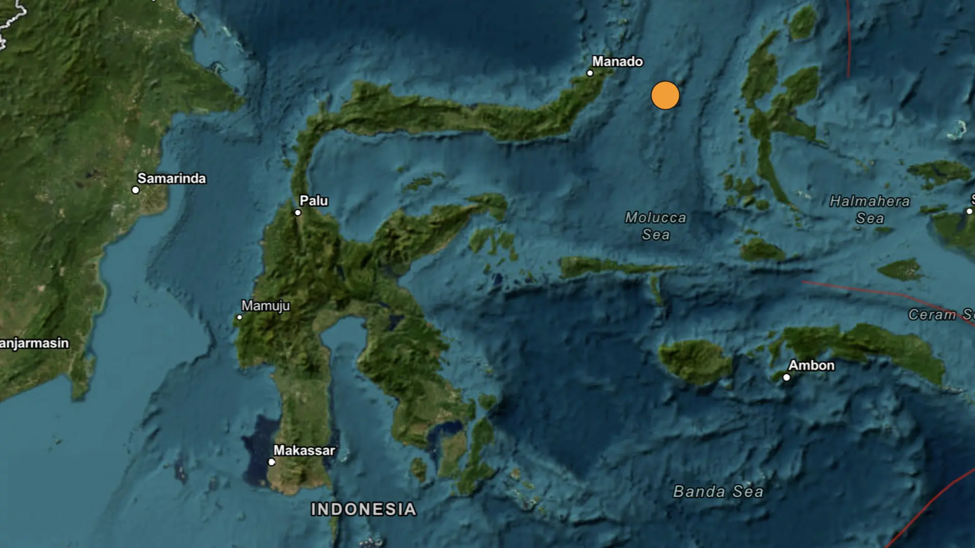 Un terremoto de magnitud 5,8 sacude el Mar de las Molucas, en el este de Indonesia
