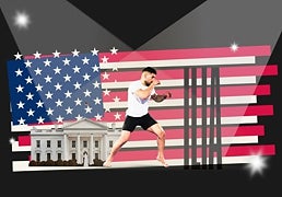 Trump sopla 80 velas en la jaula de lucha de la Casa Blanca