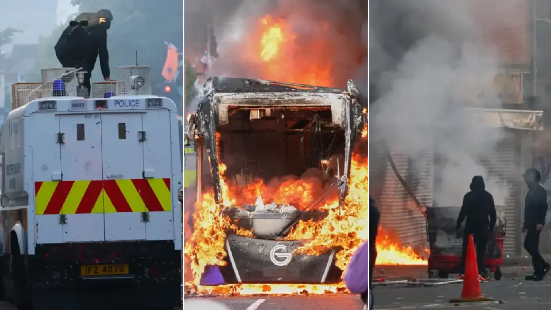 Las impactantes imágenes de la ola de disturbios en Irlanda del Norte
