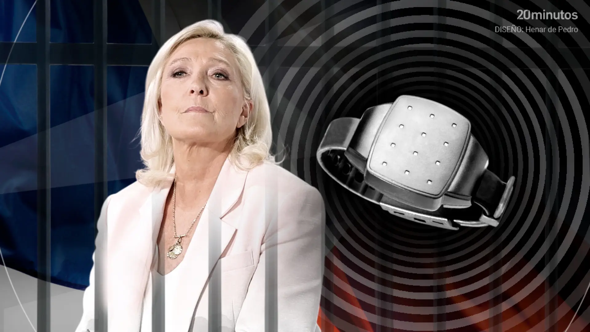 El brazalete electrónico de Marine Le Pen: así funciona el dispositivo de vigilancia que llevará durante la campaña electoral en Francia