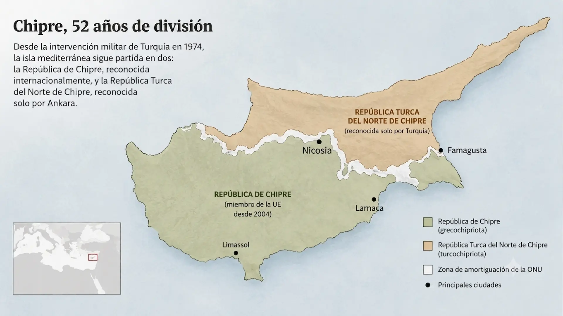 Chipre, la historia del último 'muro' que sigue en pie en la UE tras el desmantelamiento de la verja del Peñón de Gibraltar
