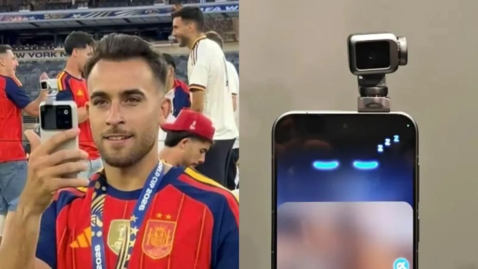 Así es el extraño teléfono que apareció en la celebración de España tras ganar el Mundial de 2026