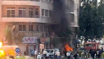 Registran varias explosiones en la capital de Siria durante la visita de Macron, quien se encuentra a salvo
