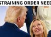 Trump calienta la cumbre de la OTAN burlándose de los ojitos que le pone Meloni: «Hace falta una orden de alejamiento»