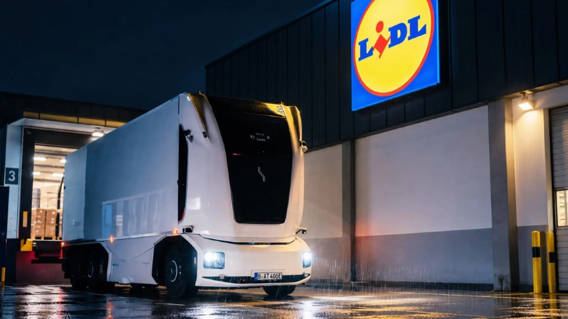 Lidl ya utiliza un camión sin cabina ni conductor para repartir mercancía por carreteras públicas