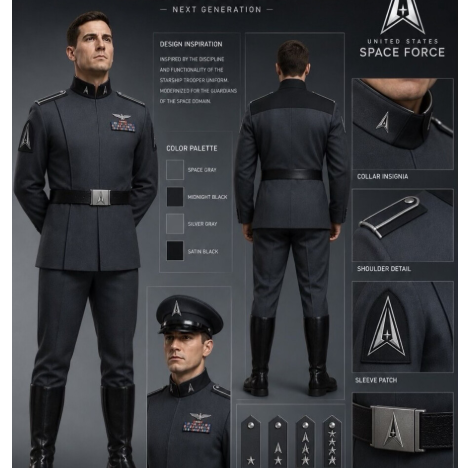 Trump muestra el uniforme de la Fuerza Espacial de EE.UU. y recibe numerosas críticas por su parecido con un traje nazi