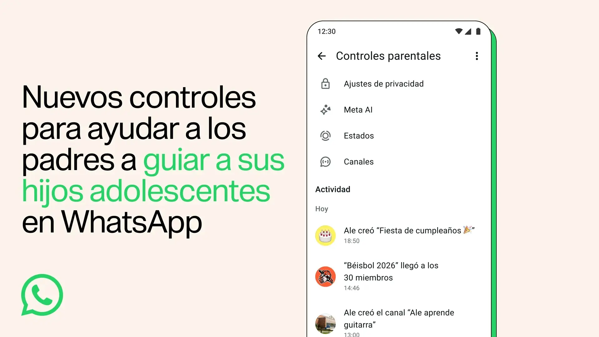 WhatsApp estrena controles para adolescentes y permite a los padres decidir qué pueden hacer