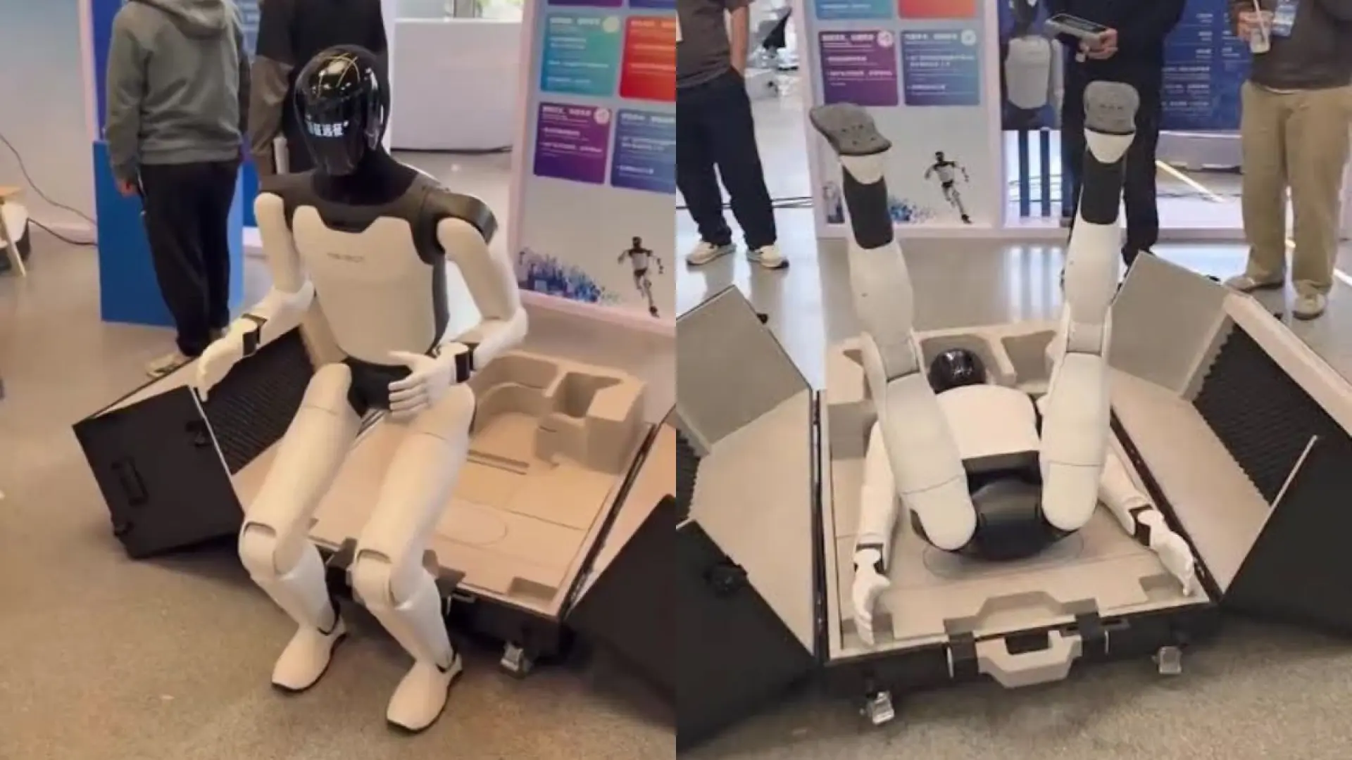 Solo le falta la etiqueta con tu dirección: este robot humanoide se embala a sí mismo