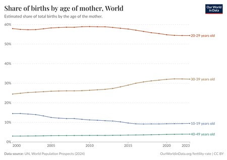 Share Of Births By Age Of Mother