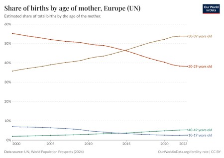 Share Of Births By Age Of Mother 1