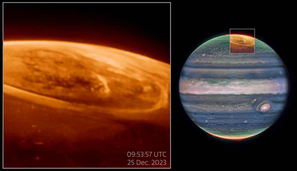 Los telescopios Webb y Hubble observaron a la vez las auroras de Júpiter. Por algún motivo, no vieron lo mismo
