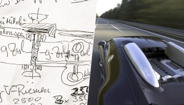 El Bugatti Veyron rompió con todo gracias a un motor brutal. Uno que nació con unos garabatos pintados a 320 km/h