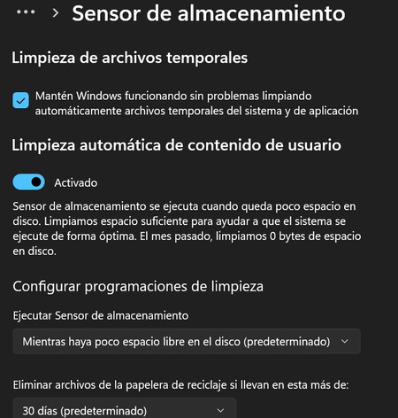 Sensor almacenamiento