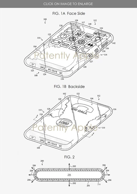 Patente de Apple de un iPhone todo pantalla