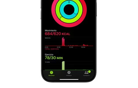 En la app Fitness del iPhone encontrarás las calorías totales