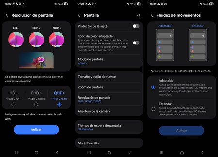 Opciones Pantalla Galaxy S25 Edge