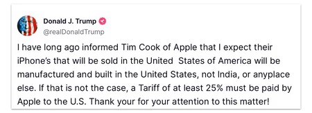 Comunicado de trump