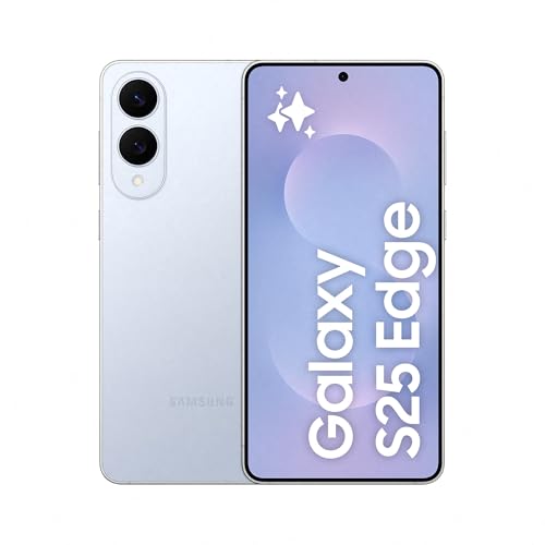 Samsung Galaxy S25 Edge 256GB Teléfono Móvil Fino con IA, Galaxy AI, 12GB RAM, Cámara 200 MP, Batería Larga Duración, Garantía del Fabricante 3 Años, Color Titanio Azul (Versión Española)