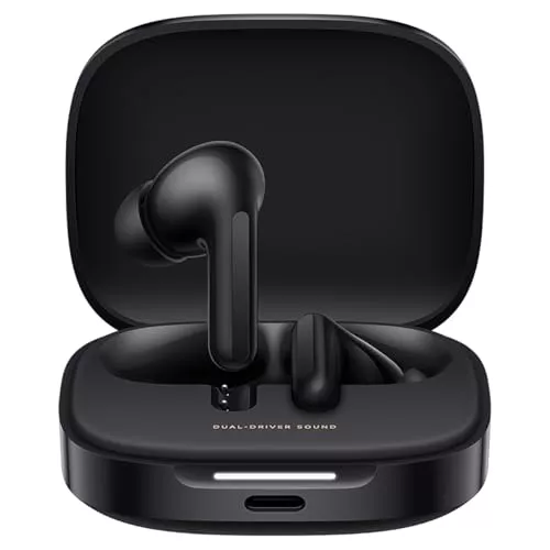 Xiaomi Redmi Buds 6 - Auriculares inalámbrico, cancelación de Ruido, Ligero, 10 Horas de autonomía y 42 Horas con el Estuche de Carga, Bluetooth, Negro (Versión ES)