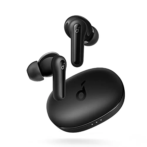Soundcore Auriculares Inalámbricos Bluetooth Life P2 Mini de Anker, Transductores 10 mm con Big Bass, Ecualizador Personalizado, Bluetooth 5.2, 32 h reproducción, Carga rápida, Pequeños y portátiles