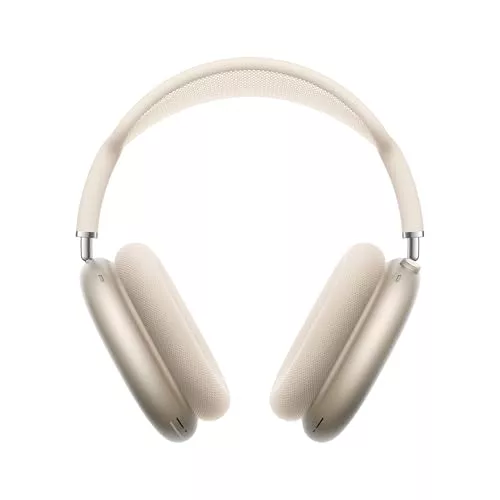 Apple AirPods Max Auriculares inalámbricos de diadema con cancelación activa de ruido de nivel profesional,modo de sonido ambiente,audio espacial personalizado,carga por USB C, Blanco estrella ​​​​​​​