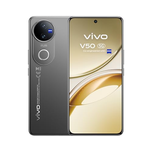 VIVO V50 5G, Smartphone 12(+12 GB RAM)+512GB, Cámara Profesional ZEISS 50+50 MP, Cámara vídeo 4K, FlashCharge 90W, Pantalla AMOLED 6.77, Protección IP69 Frente a Polvo y Agua, Móvil Android 15