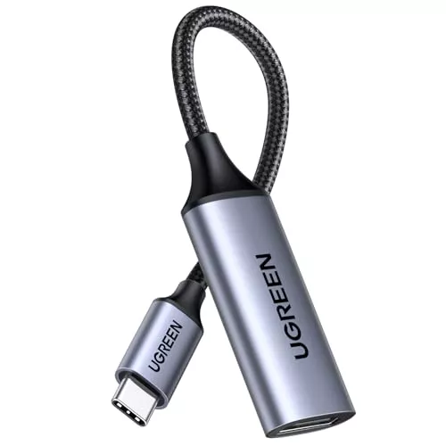 UGREEN Adaptador USB C a HDMI 4K60Hz 2K144Hz 10CM Convertidor Type C Compatible con iPhone 16 15 Plus Pro MAX MacBook iPad Galaxy Thunderbolt 3/4 Android Windows, HDTV Proyectores Monitores