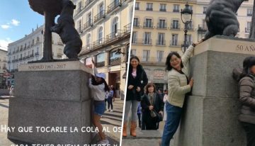 La gente ha empezado a hacer fila para tocarle el culo a la estatua del oso de Madrid. Tiene tan poco sentido como parece
