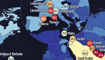 Los países con más población inmigrante del mundo, expuestos en este mapa