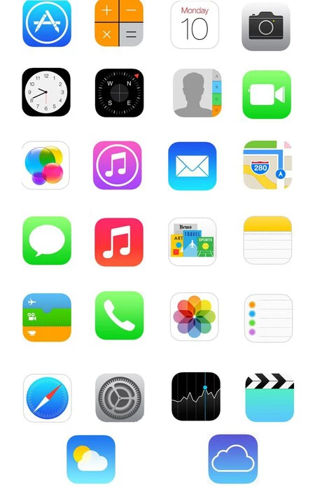 Iconos iOS 7