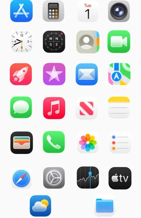 Iconos iOS 26