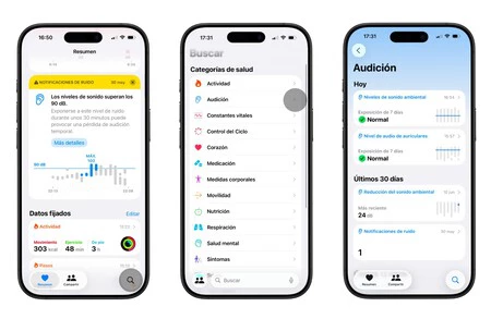 Medición ruido app Salud