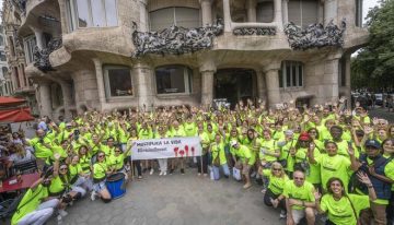 Cientos de pacientes trasplantados agradecen el gesto de los donantes de órganos en Barcelona