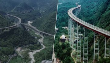 China tiene una carretera que parece una montaña rusa: la «autopista al cielo» es un monstruo de 270 viaductos y 25 túneles