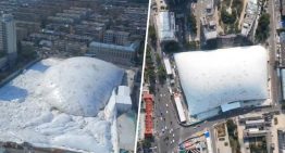 Una obra enfrente de casa es un sinvivir para todo el mundo. China tiene una solución: cúpulas inflables