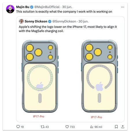 Diseño de las nuevas fundas MagSafe con menos imanes