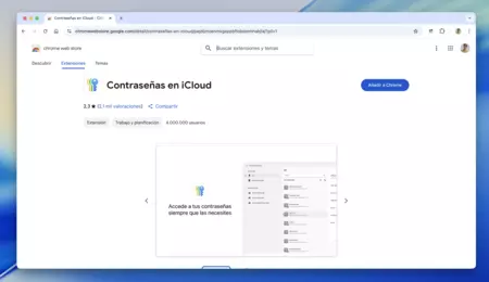 Contraseñas en iCloud en Chrome