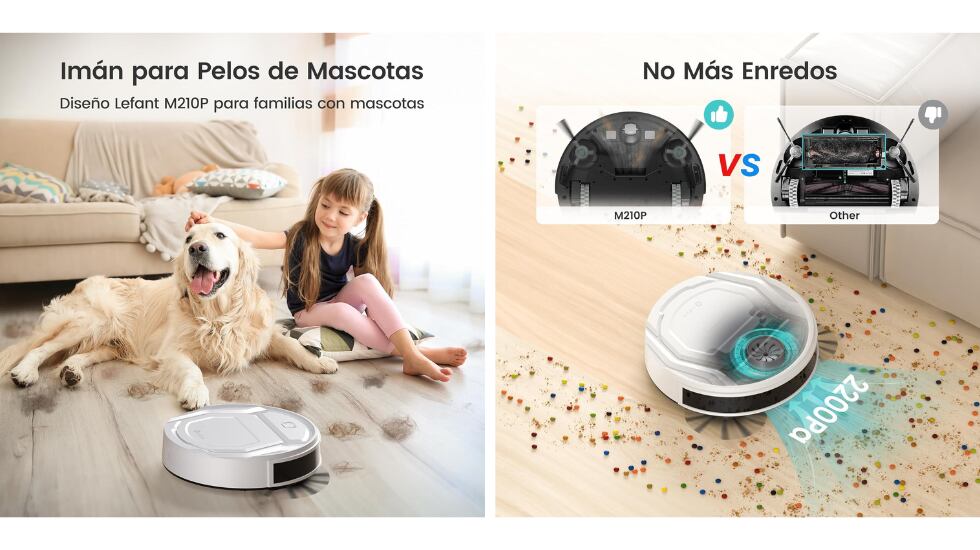 El aliado perfecto para casas con mascotas. 