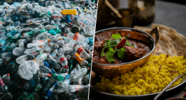 India se ahoga en millones de toneladas de plástico. Una ciudad ha encontrado una salida inesperada: cambiarlo por platos de curry y arroz