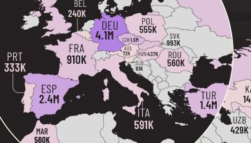 Los principales países fabricantes de coches, expuestos en un demoledor mapa que muestra el dominio asiático