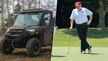 Proteger a Trump es un dolor de cabeza, así que el Servicio Secreto ha comprado un carro de golf blindado: el Golf Force One