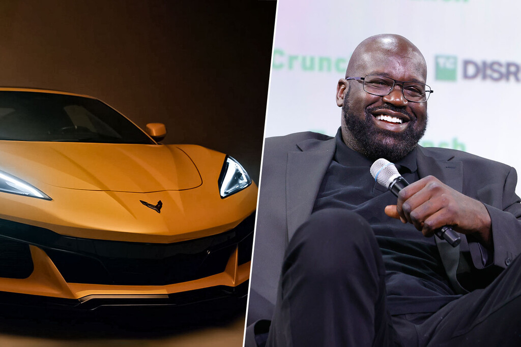 Shaquille O’Neal soñaba con conducir un Corvette C8 Z06: se lo han tenido que hacer a medida porque no cabía 