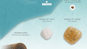 El verdadero tamaño de los microplásticos que pueblan nuestra vida, expuesto en este inquietante gráfico