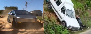 Quien no conoce una C15, a cualquier Tesla Cybertruck reza: Twitter se ha llenado de vídeos de Citroën humillando al todoterreno 