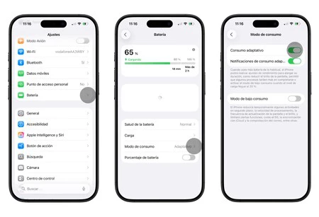 Pasos para activar el modo de ahorro de batería inteligente de iOS 26